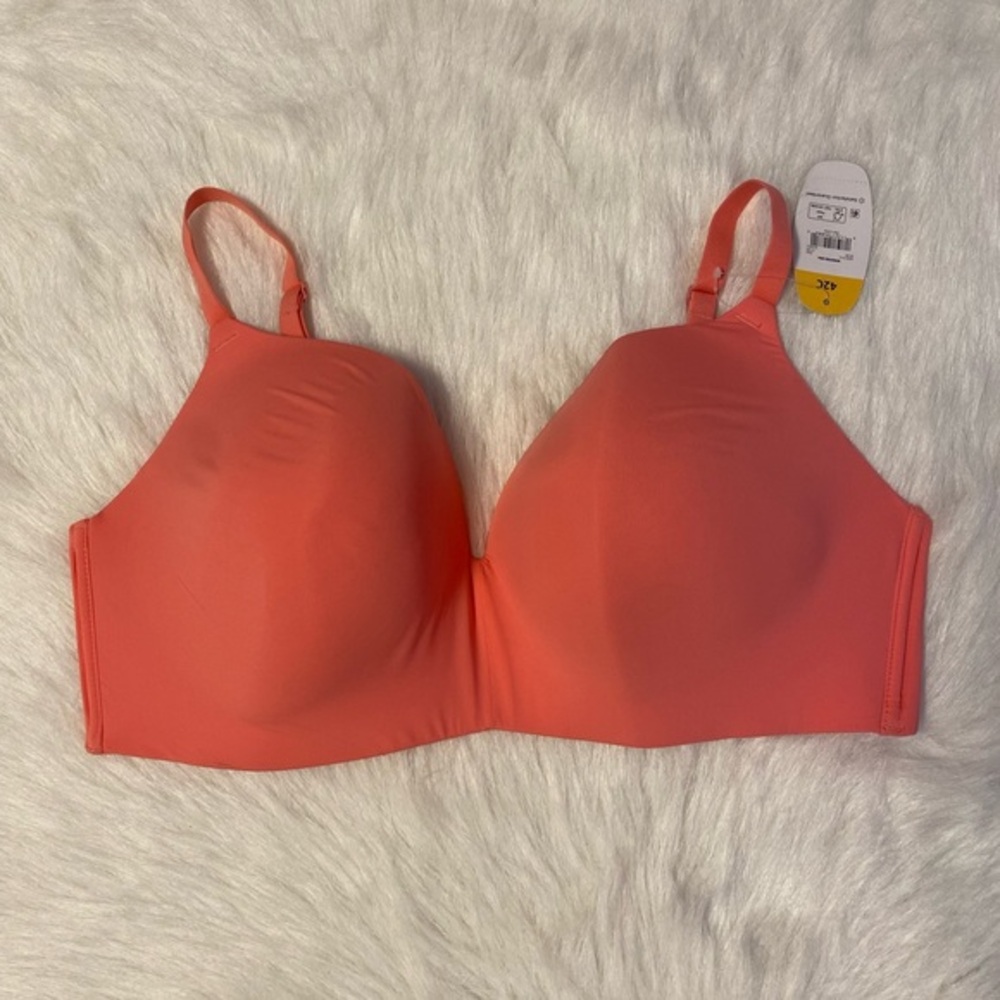 Secret Treasures Bra‎ Womens Size 42C Pink Wireless Thin Padding Back Clouser